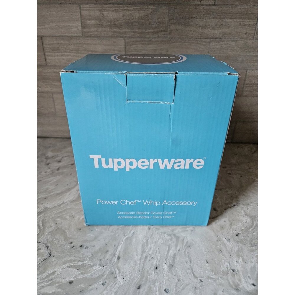 Tupperware Power Chef Whip Accessory Blue New in Box - Picture 3 of 6